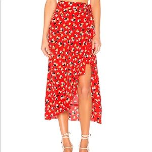 COPY - Faithful the brand Celeste wrap skirt red …